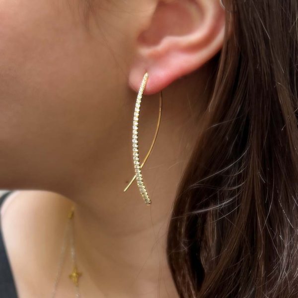 Jack Kelége 18k yellow gold diamond earrings - KGE147Y