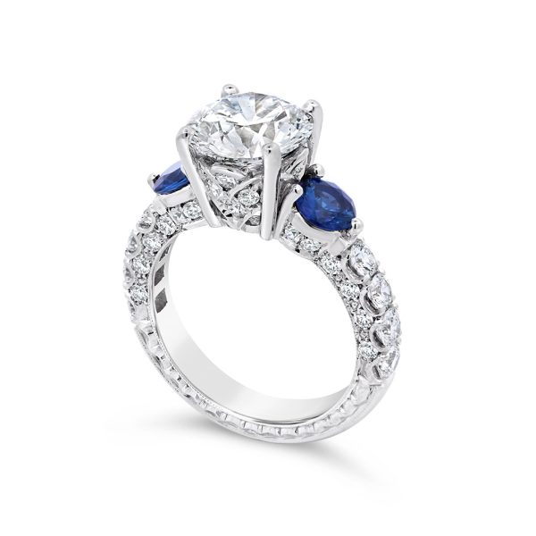 Sapphire 3-Stone Diamond Engagement Ring - KGR1260SP