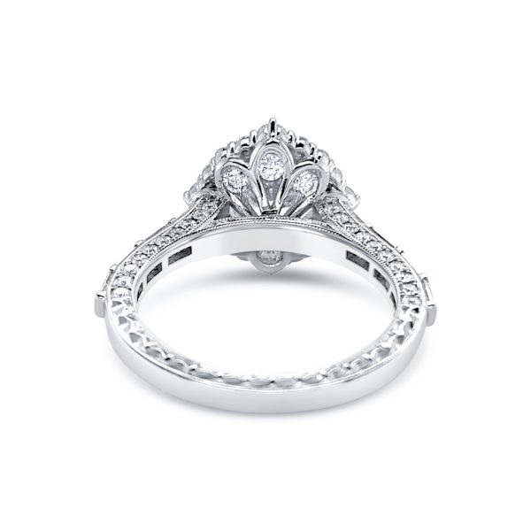 Baguette Diamond Halo Engagement Ring - KGR1273