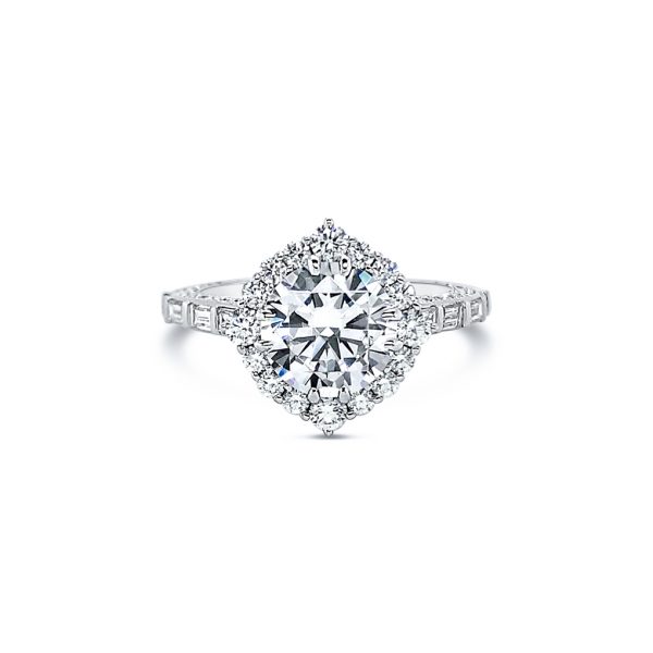Jack Kelége diamond engagement ring with baguette accent - KGR1273