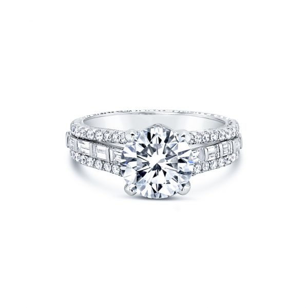Jack Kelége baguette diamond engagement ring - KGR1084