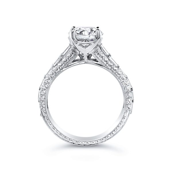 Baguette Diamond Solitaire Engagement Ring - KGR1084