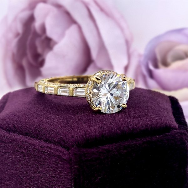 Jack Kelége diamond baguette engagement ring - KGR1261Y