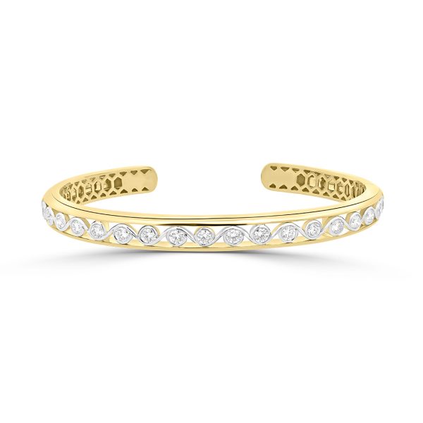 Diamond Bezel Bangle Bracelet - KGB198Y