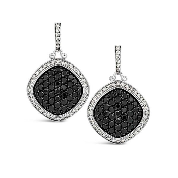 Jack Kelége black diamond drop earrings - KGE137