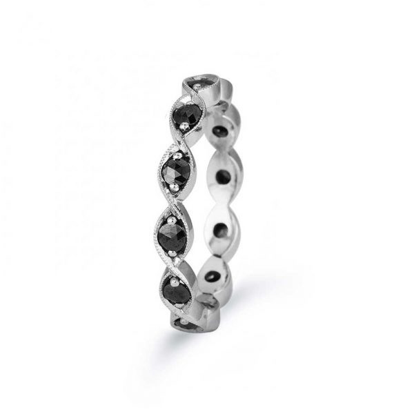 Jack Kelége black diamond marquise band - KGBD115-1