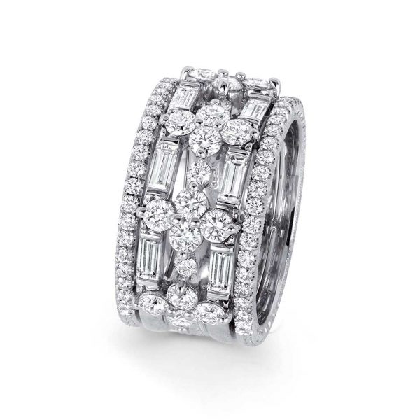 Jack Kelége diamond band set in platinum - KPBD813