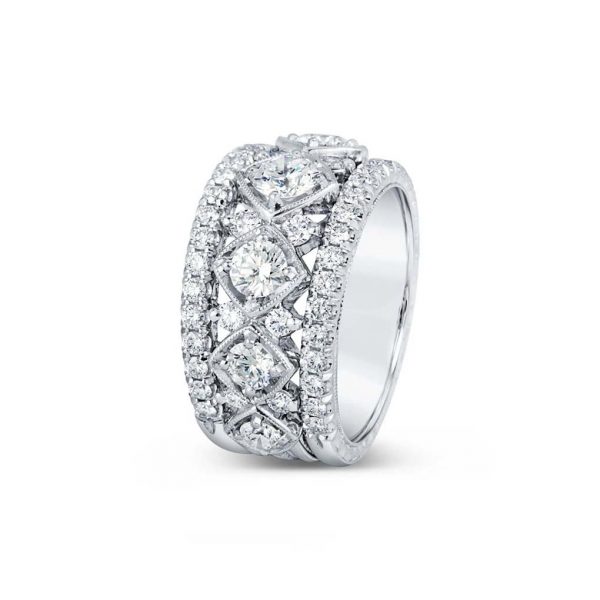 Jack Kelége diamond band set in platinum - KPBD769