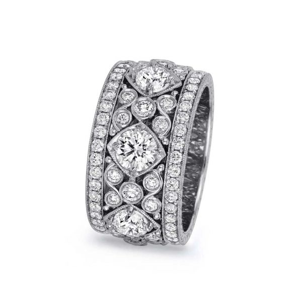 Jack Kelége women's diamond band in platinum - KPBD738