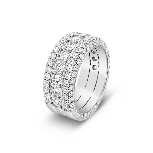 Jack Kelége diamond band set in platinum - KPBD796