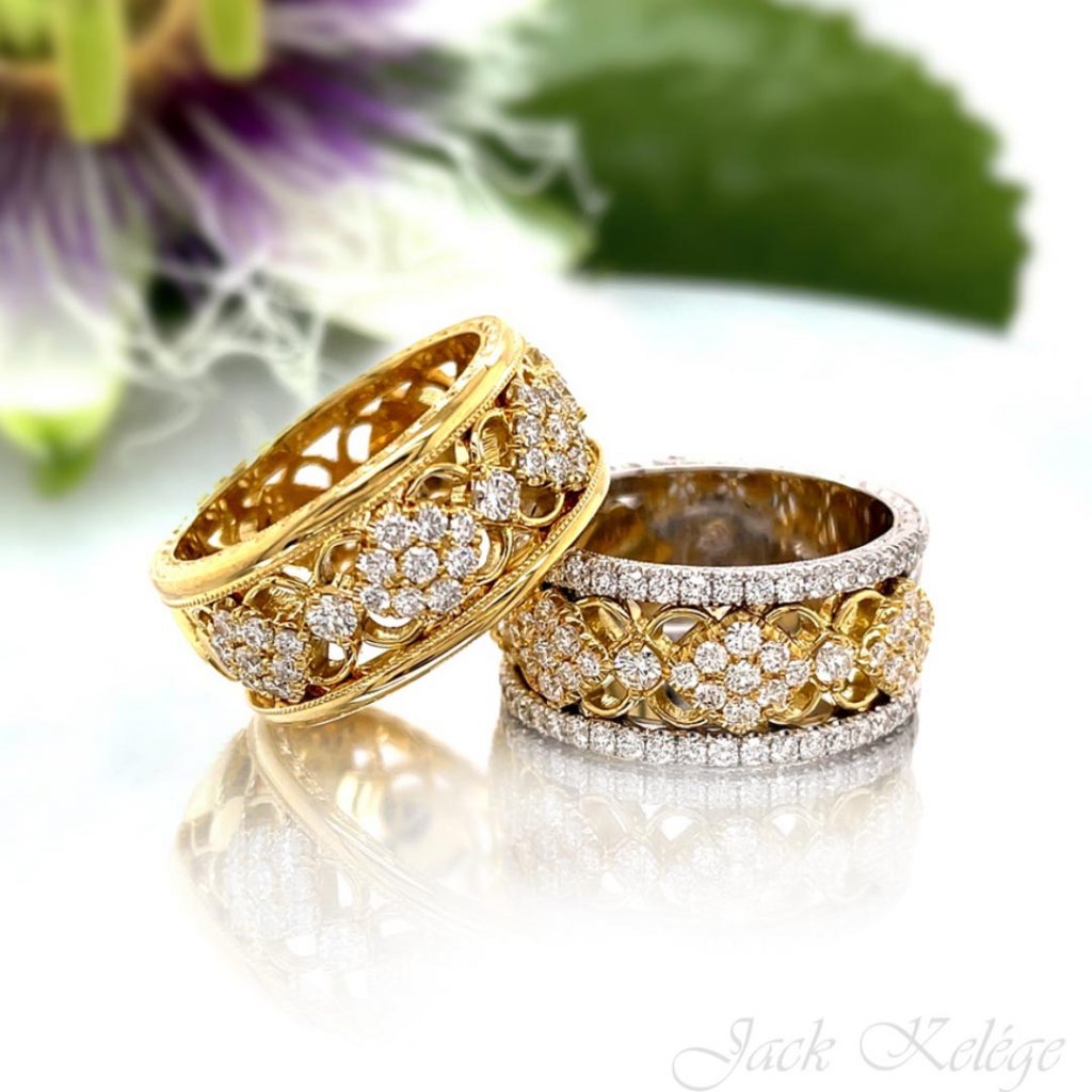 Jack Kelége 18k gold diamond bands - KGBD191