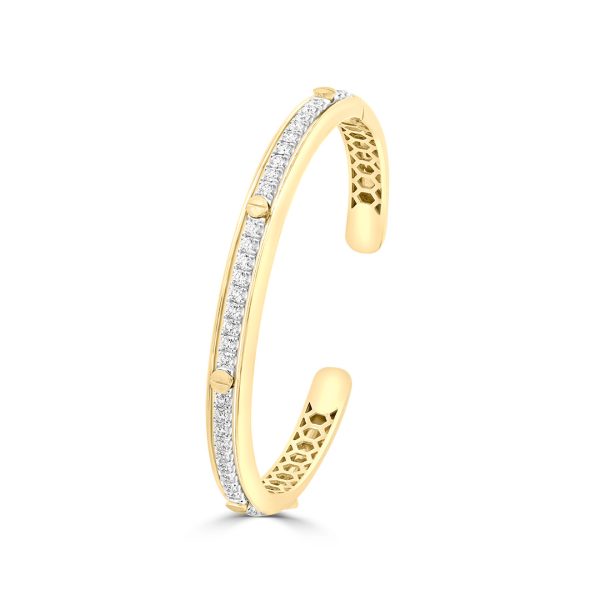 Jack Kelége Yellow Gold Diamond Bangle Bracelet - KGB210Y