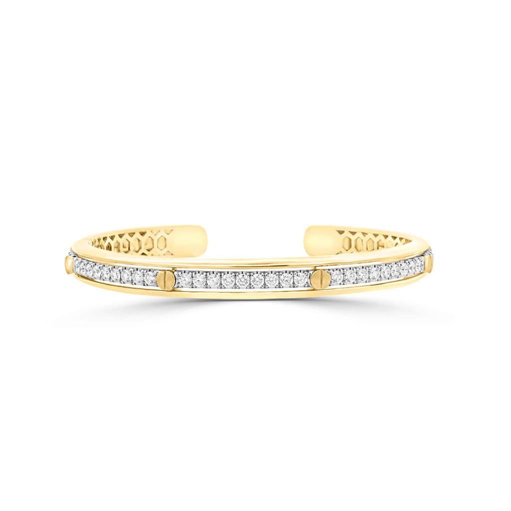 Jack Kelége Yellow Gold Diamond Bangle Bracelet - KGB210Y