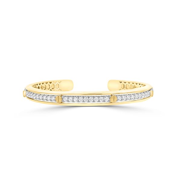 Yellow Gold Diamond Bangle Bracelet - KGB210Y