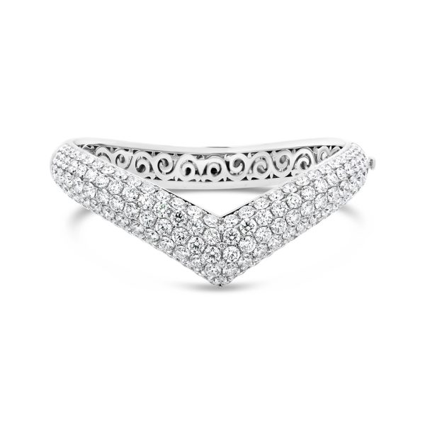 Jack Kelége diamond chevron bangle bracelet - KGB185