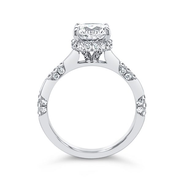 Hidden Halo Round Solitaire Engagement Ring - KGR1284