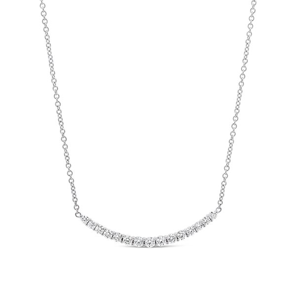 Jack Kelége diamond curved bar necklace - KGN157