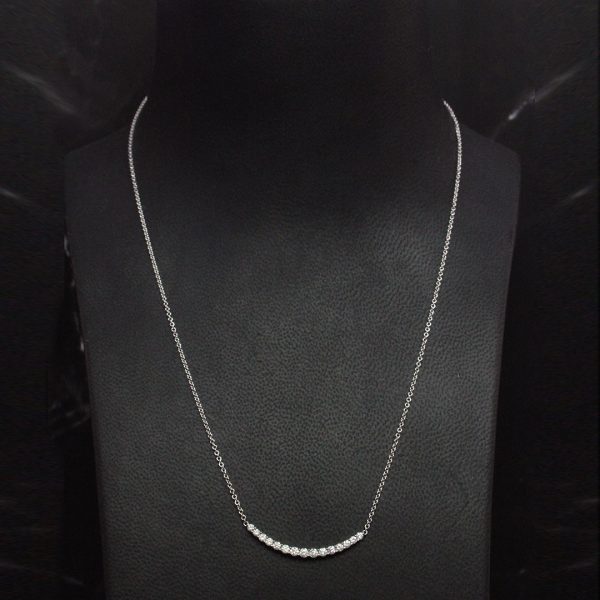 Jack Kelége diamond curved bar necklace - KGN157