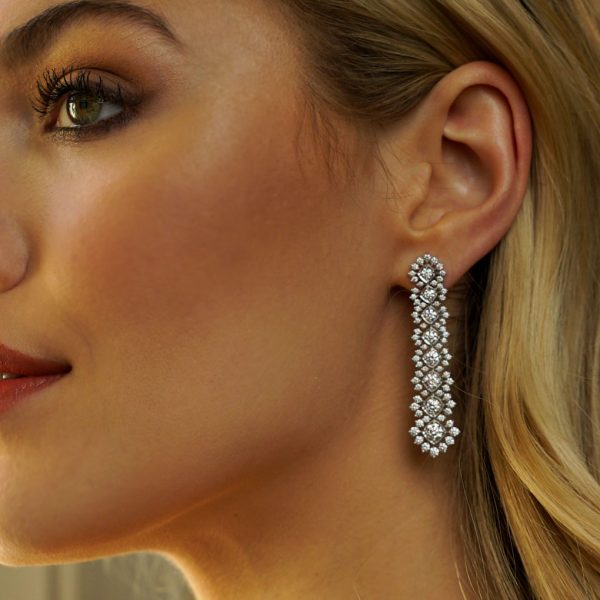Jack Kelége diamond drop earrings - KGE248