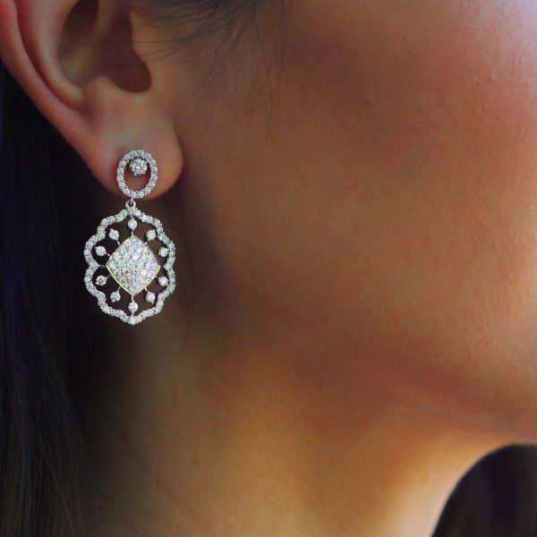Jack Kelége diamond drop earrings - KGE236