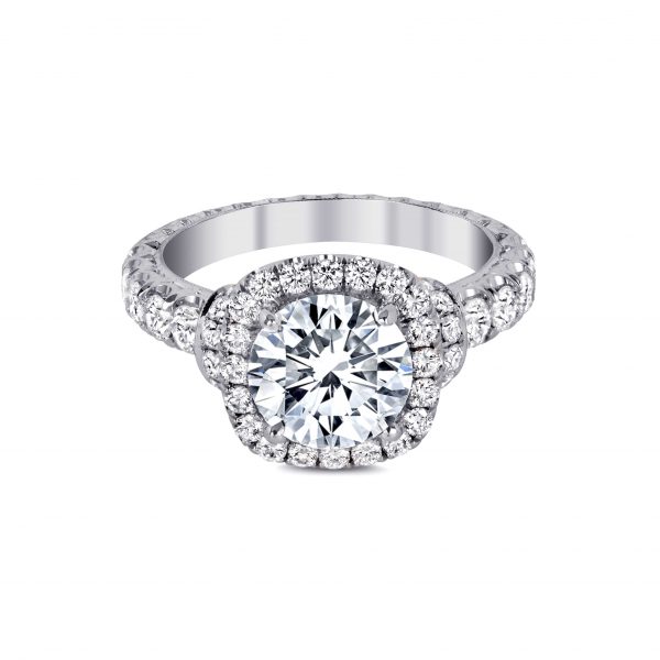 Jack Kelége diamond engagement ring set in platinum - KPR772