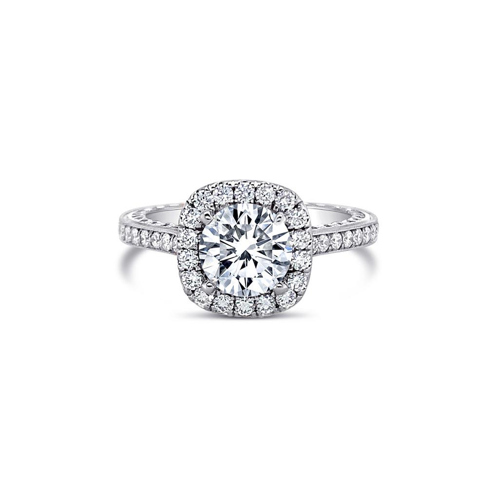 Jack Kelége diamond halo engagement ring - KGR1120