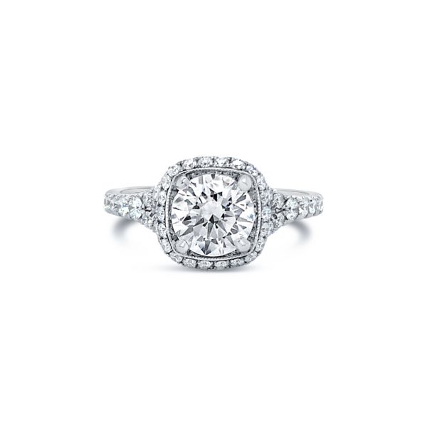 Jack Kelége diamond halo engagement ring - KGR1046