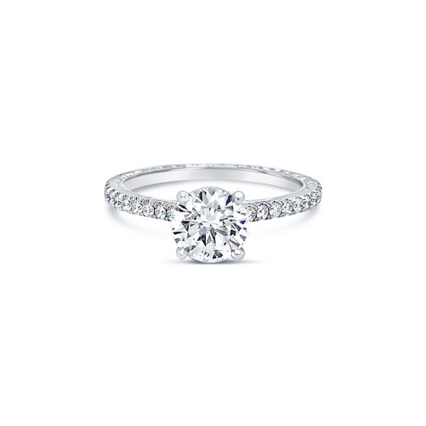 Jack Kelége diamond solitaire with pavé band - KGR1133