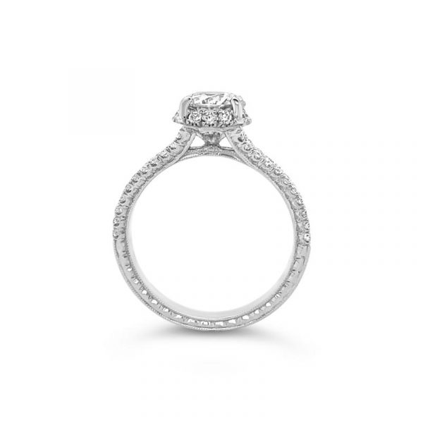 Split Shank Hidden Halo Engagement Ring - KGR1163