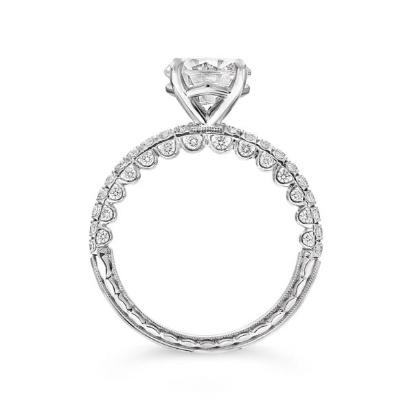 Solitaire with Profile Diamonds Engagement Ring - KGR1223