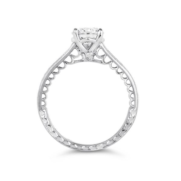 Diamond Pavé Solitaire Engagement Ring - KGR1119