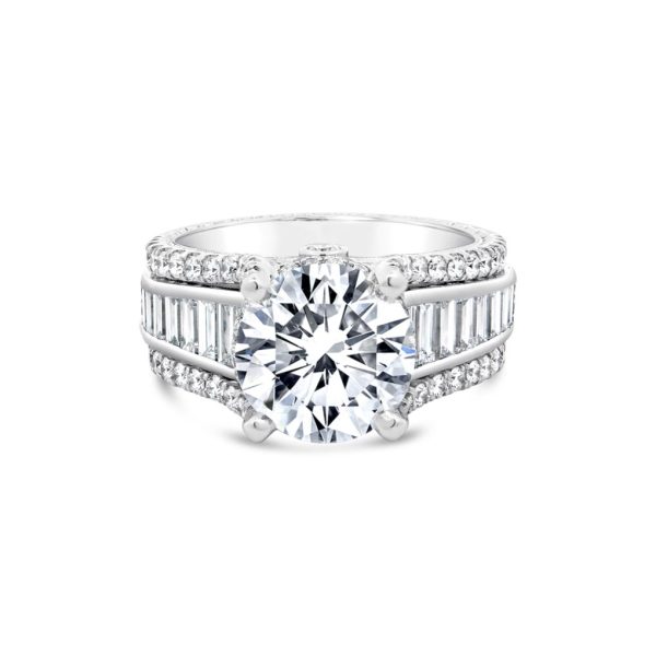 Jack Kelége diamond engagement ring with baguette diamonds - KPR604