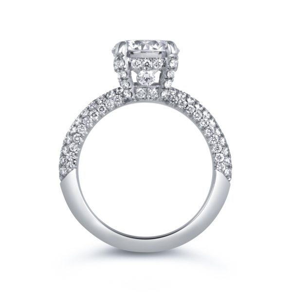 Pavé Band Diamond Engagement Ring - KPR799