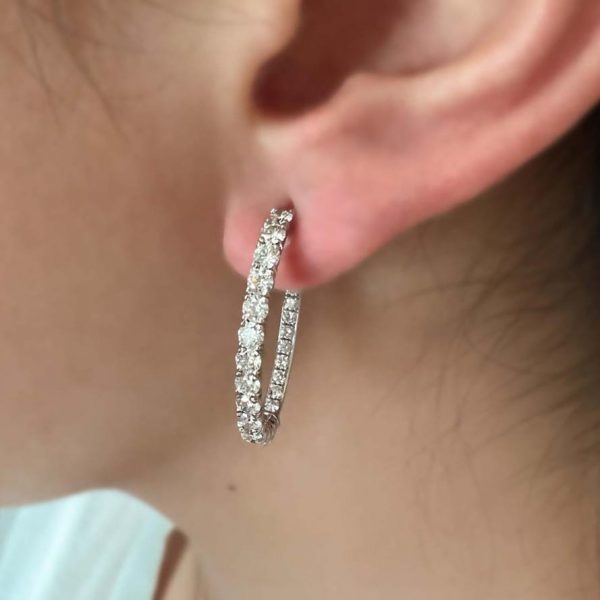 Jack Kelége diamond hoop earrings - KGE121