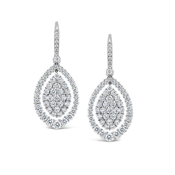 Jack Kelége diamond drop earrings - KGE254