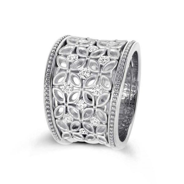Jack Kelége wide diamond band - KGBD169