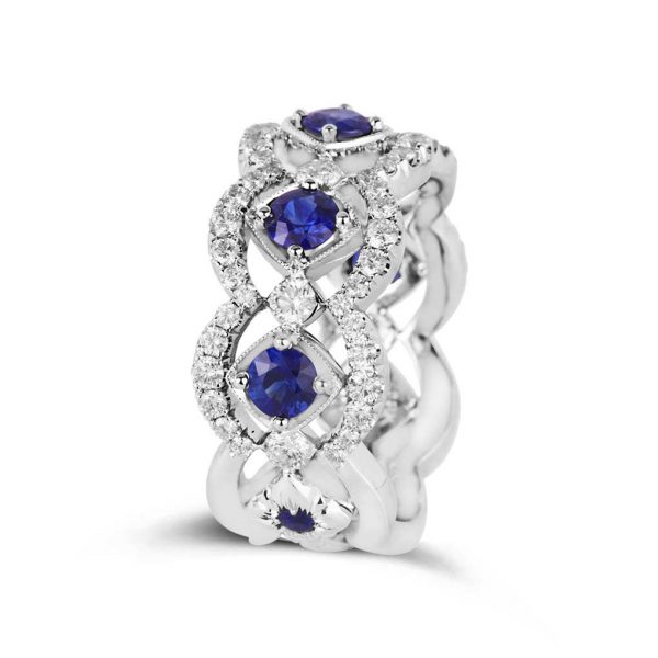 Jack Kelége diamond & sapphire band - KGBD221-S