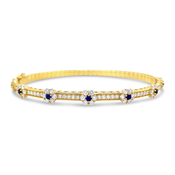 Jack Kelége sapphire and diamond bangle bracelet - KGB156YBS