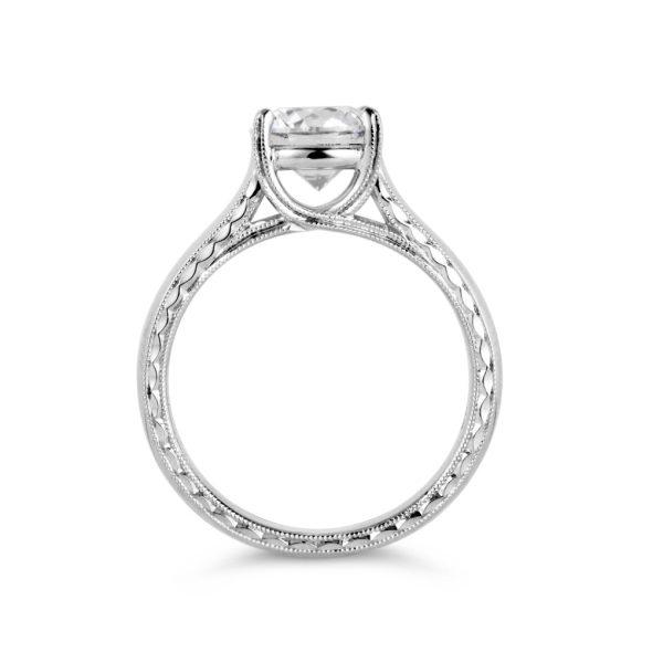 Wide Band Diamond Solitaire Engagement Ring - KGR1192