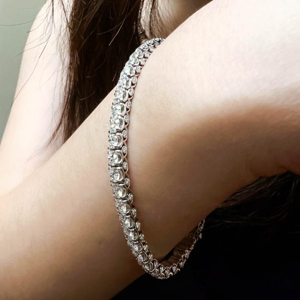 3-Sided Diamond Tennis Bracelet - KGB138