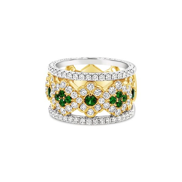 Tsavorite Garnet and Diamond Band - KGBD247YT