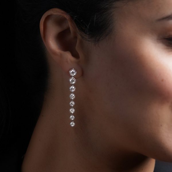 Jack Kelége graduating diamond drop earrings - KGE240