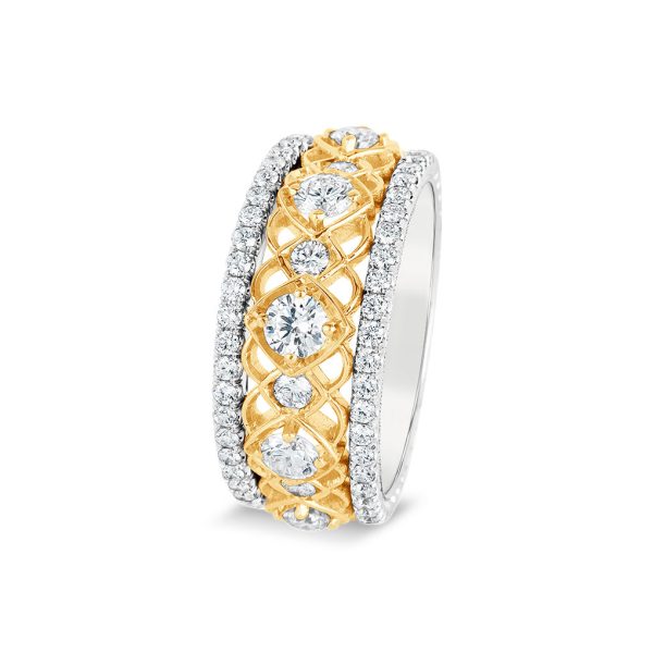 Jack Kelége 18k gold diamond half-anniversary band - KGBD134