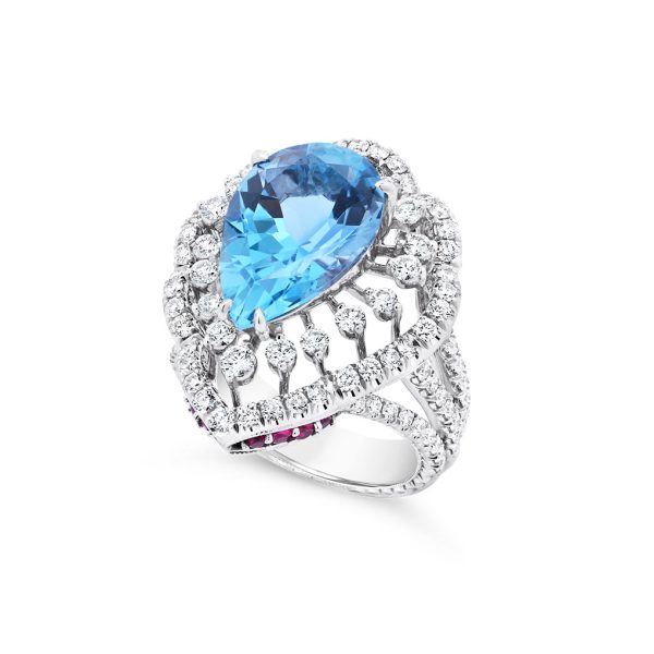Aquamarine and Diamond Ring - KGR169