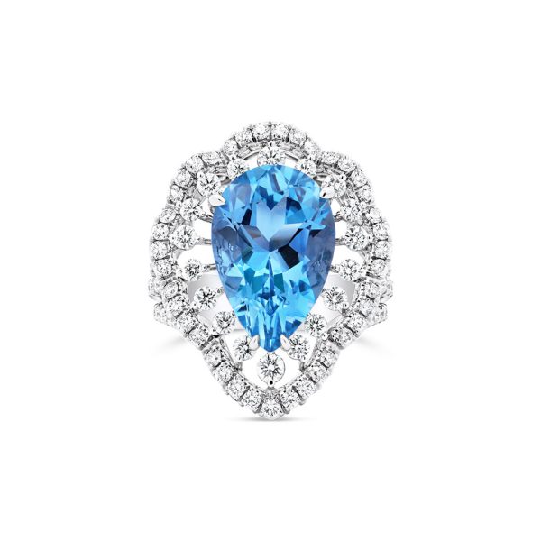 Jack Kelége aquamarine and diamond ring - KGR169