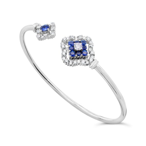 Sapphire and Diamond Bangle Bracelet - KGB192S
