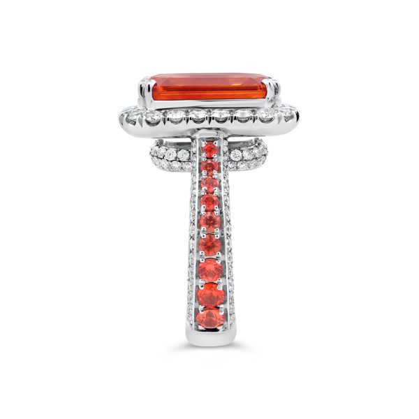 Jack Kelége orange sapphire and diamond ring - KPR845