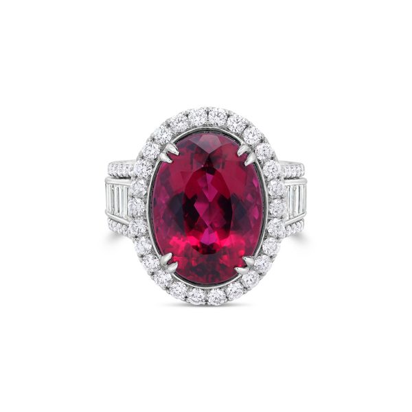 Jack Kelége oval rubellite and diamond ring - KGR140