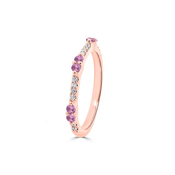 Jack Kelége pink sapphire and diamond stacking band - KGBD243PK