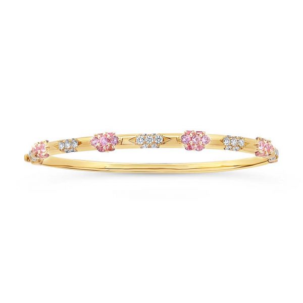 Jack Kelége pink sapphire and diamond bracelet - KGB169PS